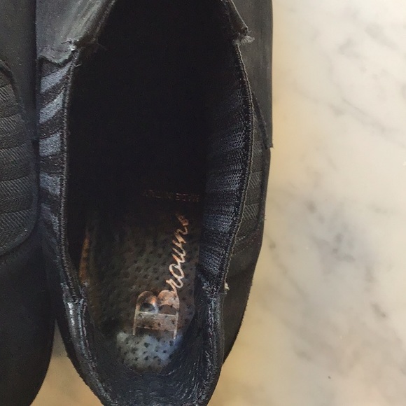 Browns suede black wedge slip on bootie - Picture 4 of 5